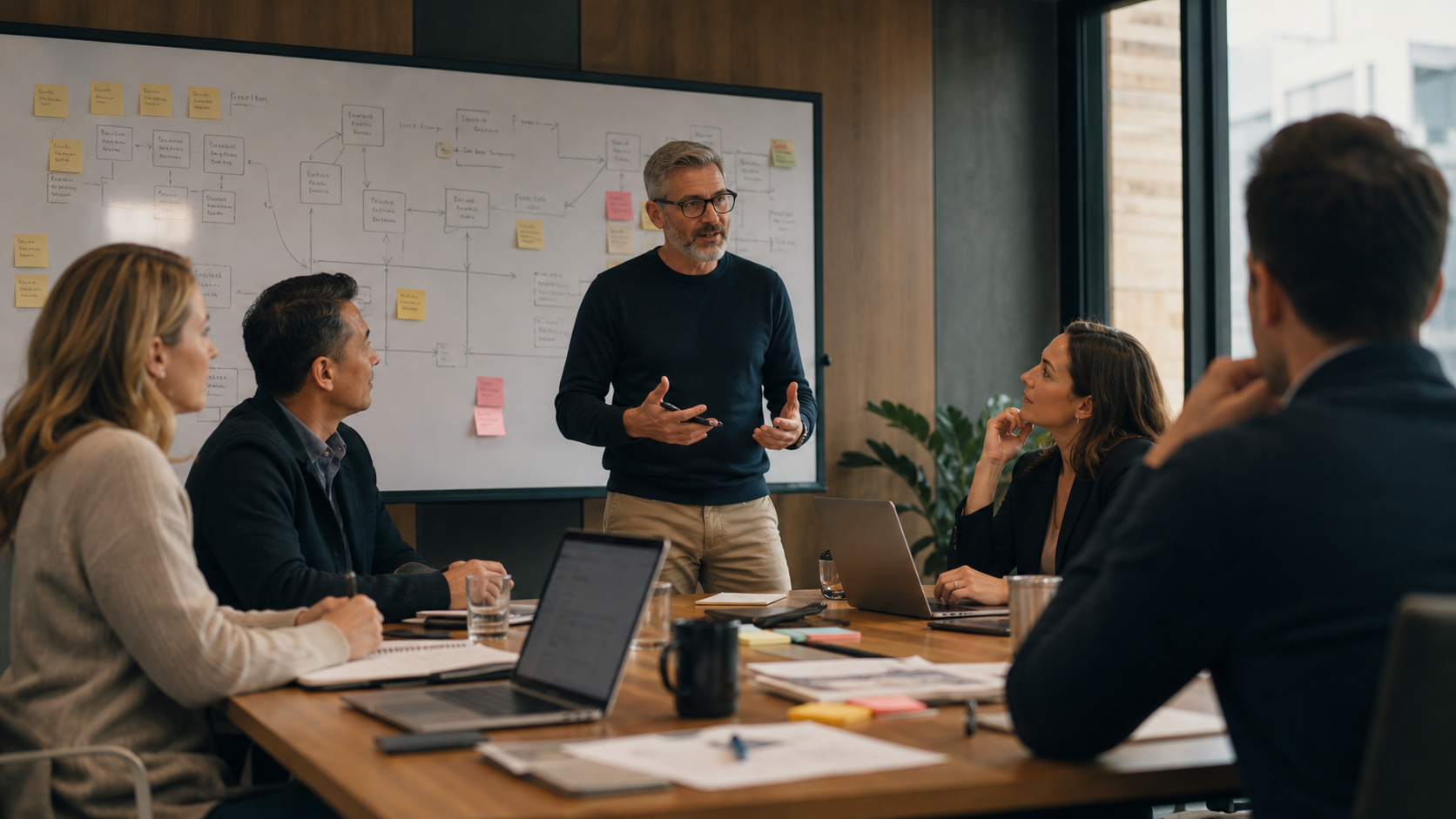 Senior AI operations advisor leading a workflow strategy workshop